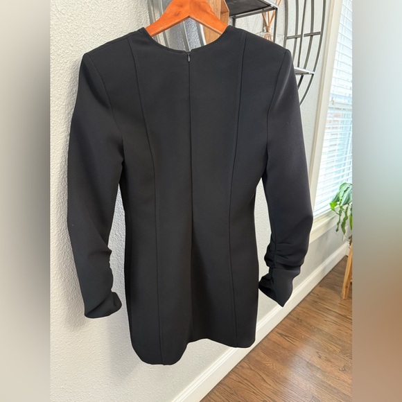 Zara Black V-neck Structured‎ Dress Size XS - Picture 5 of 7